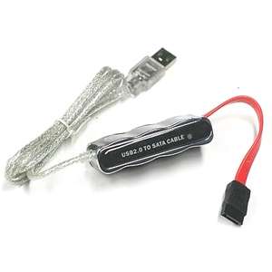 Sabrent Serial ATA (SATA) to USB 2.0 Cable Converter with Power Supply 