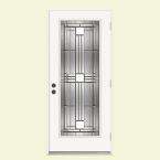   36 in. x 80 in. White Prehung Left Hand Outswing Full Lite Entry Door