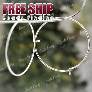   Free Ship Round Iron Hoop Earring Components Silver EF0031  