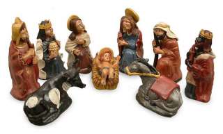 Handmade Nativity Ceramic Sculpture FOLK ART NOVICA  