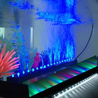 Aquarium Fish Tank White Blue 6 12 18 LED 110V 220V Airstone Bubbler 