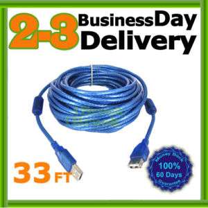 PC USB A Male to Female Extension Cable Cord 33 FT 10 m  