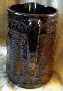 Vintage Nelson McCoy Salt Glaze Mahogany Stoneware The Swastika 