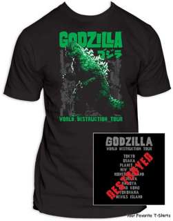 Godzilla World Destruction Tour Adult Tee Shirt  