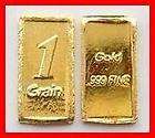 Goldbarren 999 Gold 24 Karat 1 Grain Barren Neu Feingol