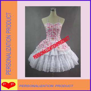   Lolita Cotton Cosplay Hello Kitty Pattern 1 Ballroom Corset dress