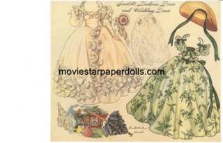ViNTaGE GONE WITH WIND PAPER DOLLS LAZER REPRO ORG SZ  