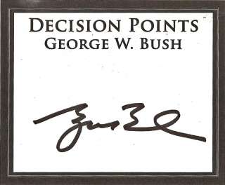 GEORGE W. BUSH SIGNED AUTHENTIC ADVANCED BOOKPLATE JSA  
