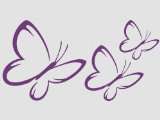 .de: Tattoo Styling Aufkleber 3 Schmetterlinge Set 3 weiß10 