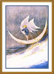 The Sleep Sea Fairy by Ida Outhwaite Counted Cross Stitch Chart  