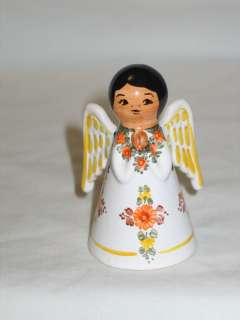Old Ceramic Hand Painted Art Pottery Angel Italy ? Mexico ? T24  