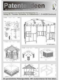 Gartenlaube, 400 Seiten Patente und Design  
