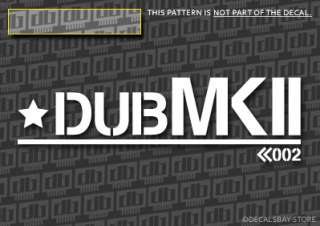 NEW VW DUB MK2 ARMY vinyl Decals Stickers (6)  