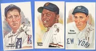 Perez Steele Hall of Fame Baseball Postcards Near Set (71) NRMT Difft 