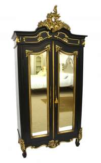   Furniture Mirror Armoire mirror Wardrobe Black & Gold designer  