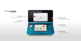 Nintendo 3DS Console (Aqua Blue) 3DS Hardware  New