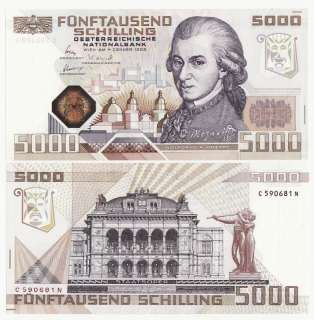 Austria P 153 1988 5000 Schilling (Gem UNC)  