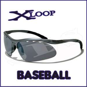 XLOOP Sunglasses Shades Mens Sports Baseball Gray  