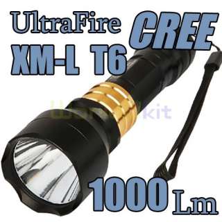   XM L XML T6 LED Flashlight 1000lm Lumens 5 Mode Torch 18650  