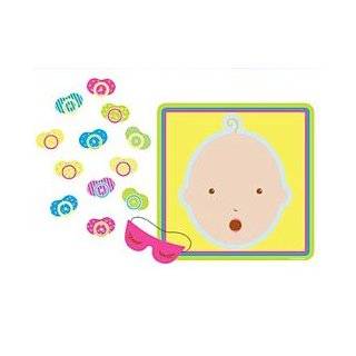 Pin the Pacifier on the Baby African American Girl Baby Shower Game 