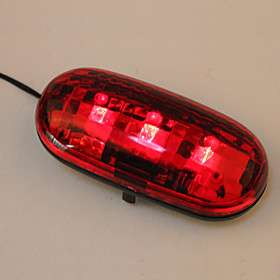 US$ 6.49   5 LED Safety Bicycle Bike Tail Light with Mount Red, Free 