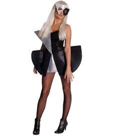 Lady Gaga Black and Silver Sequin Dress Costume for Adults