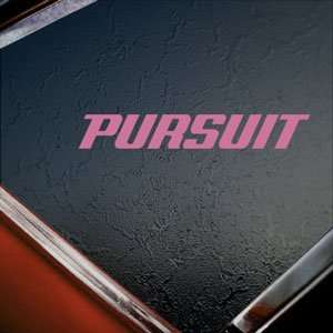  Pusuit Pink Decal BOAT CRUISER Car Truck Window Pink 