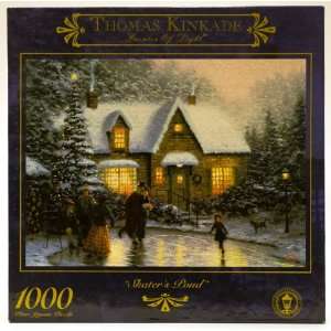 Schmidt Spiele (58453) - Thomas Kinkade: Christmas Moonlight - 1000  pieces puzzle