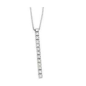  14K White Gold Diamond Necklace