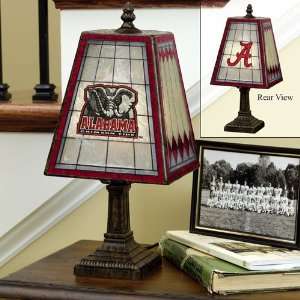    Alabama Crimson Tide Art Glass Table Lamp