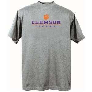  Clemson Tigers NCAA Dark Ash Short Sleeve T Shirt Medium 