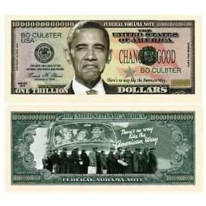  (25) Nobama 2012 Trillion Dollar Bill 