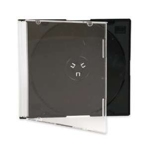   2mm Slim Single Black CD/DVD Jewel Cases 200 Pack Electronics