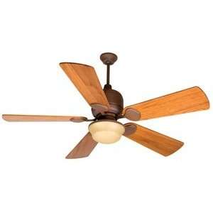   Bay   54 Ceiling Fan, Rustic Iron Finish with Distressed Oak Blade