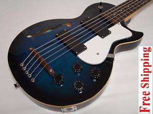 String Electric Bass Guitar, Hollow Body Guitar, Blue  