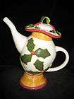 NIB Southern Living At Home Willow House Very Merry Teapot Tea Pot