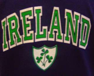 Ireland Rugby Shamrock Irish T Shirt Navy Sz M,L,XL  