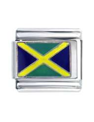 Pugster Flag Of Jamaica Italian Charm Bracelet Link