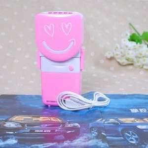 Mini USB Fan, Bladeless Fan, Hand Held Air Cooling Fan, Foldable(pink)
