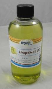 Grapeseed Oil   100% Pure and Organic 8 Oz 608866774990  