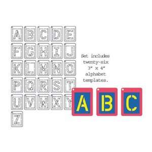   Template   Stencil Alphabet Set   26 Pieces Arts, Crafts & Sewing