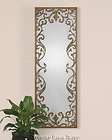Beveled Glass Wall Mirror Gold Leaf Frame  
