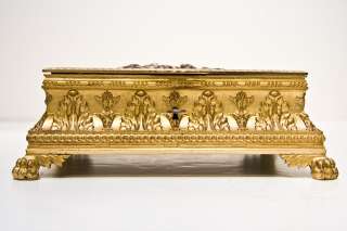 Antique Ovington Bronze Jewelry Casket Dresser Box  