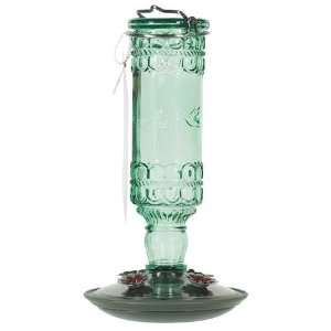  Opus 10 oz Elegant Antique Glass Bottle Hummingbird Feeder 