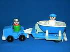 Vintage Fisher Price Truck Rigs Trailer #345 Little People BOAT RIG 