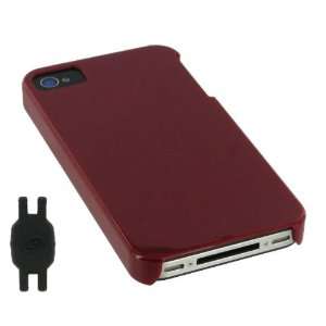  Red Slim Shell Case for Apple iPhone 4 4th Generation with 