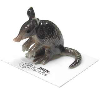 Little Critterz Burrow Armadillo Miniature Porcelain Figurine Animal 