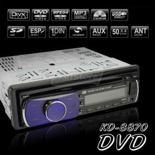 New KD8870 Car Stereo Audio CD/DVD/MP3/USB/SD Player Detachable  