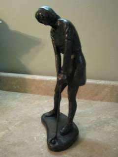 AUSTIN Sculpture/Statue LADY GOLFER Putting 1975 VTG  