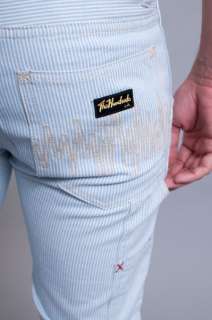 hammer loop embroidered signature line logo on back pocket snap button 